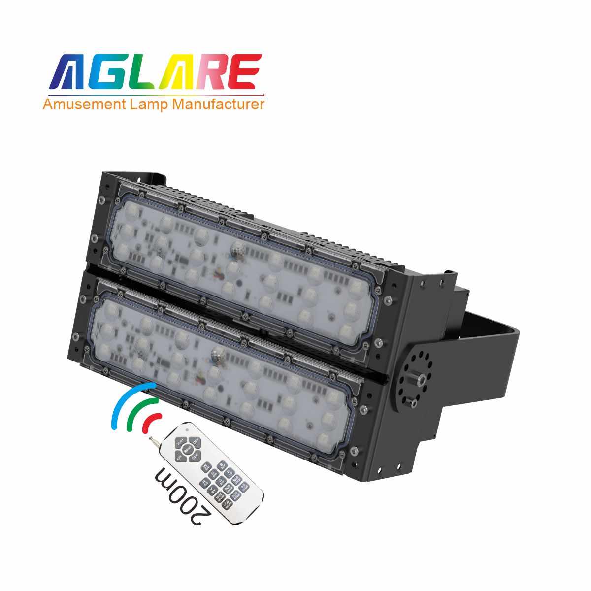 100W LED彩色泛光灯 RGB投光灯带？仄